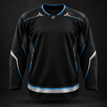 ICEFORGE professional hockey jersey, black, front view